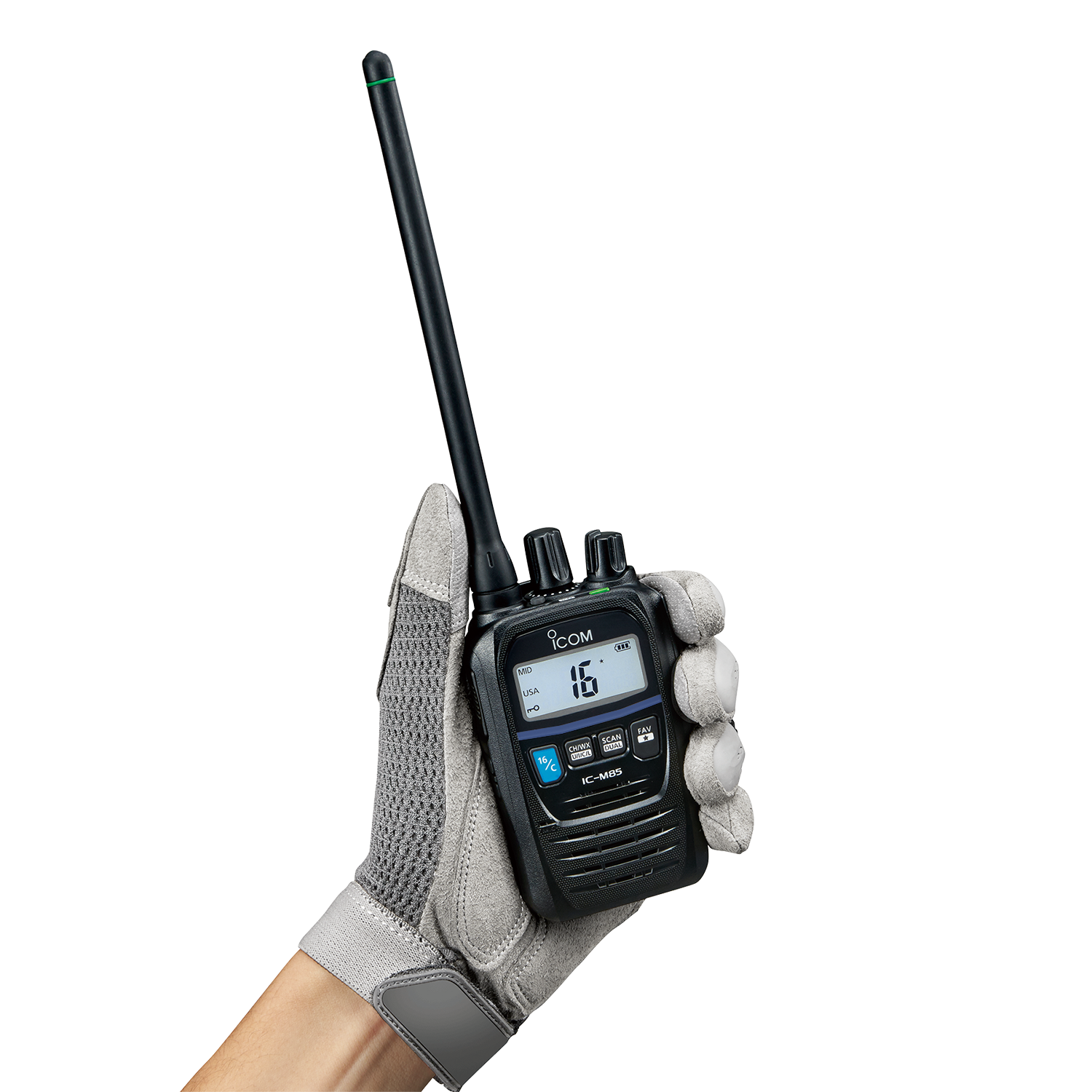 Icom IC-M85UL VHF Marine Radio Walkie Talkie with 16 Storage Channels and Operating Temperature -20C~+60C for Hazardous Locations