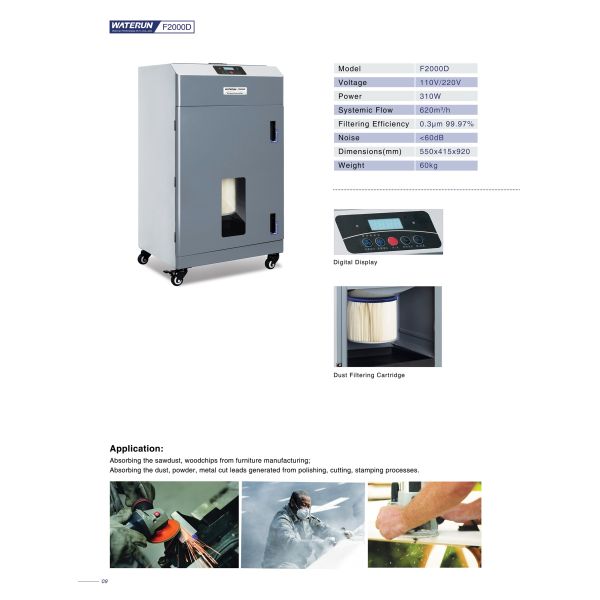 Metallic Low Noise Dust Extraction Systems 620m3 / H Systemic Flow