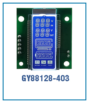 7 Segmental Digital Solar Inverter LCD Display Screen Black VA -20-70C with and Driver IC CS1621