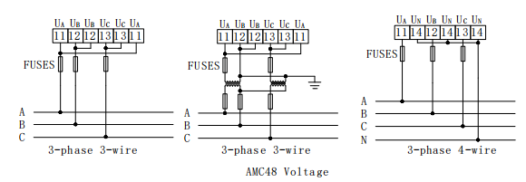 Acrel AMC48L-AI3 Ac Kwh Power Meter Three Phase Power Monitoring Energy Panel Meter
