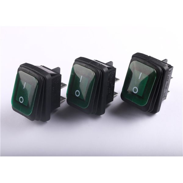 KCD4-130FS 4 Pin Rocker Switch Replacement , Waterproof Lighted Rocker Switch
