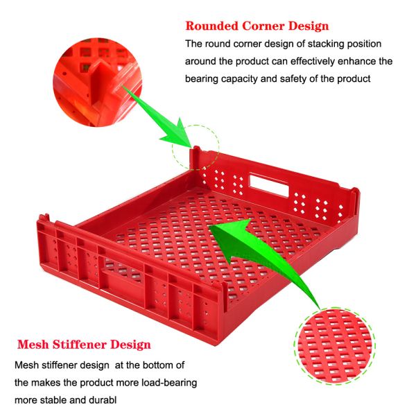 Bakery Plastic Bread Crate Stackable Food Service Bread Storage Solutions Recyclable