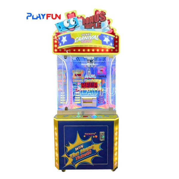 New best income ticket carnival triple Bonus triple grab ticket roll ticket claw skill redemption machine
