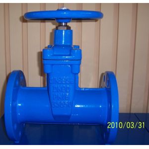 low pressure PN10 DIN resilient seal F5 gate valve