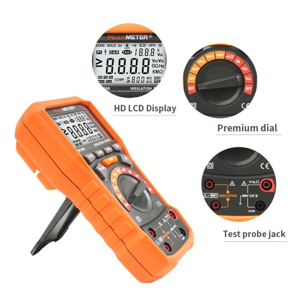 PM1508 100MOhm insulation test 600V 1KHz Handheld Insulation Resistance Measurement Tester