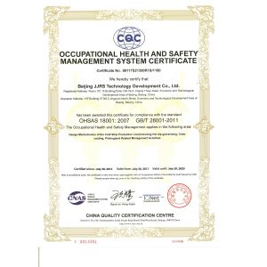 Beijing JJRS Technology Development Co., Ltd. Certifications