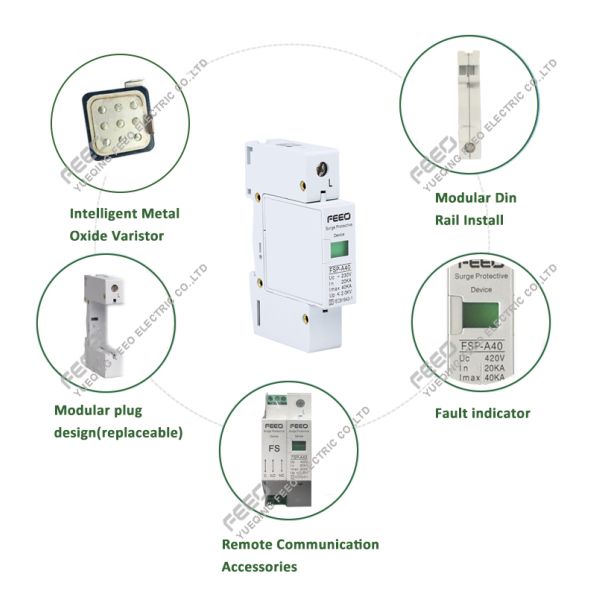 Fast response time 1P AC230V Lightning Surge Protection