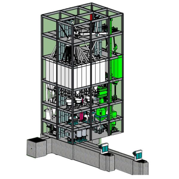 Easy Operation Poultry Feed Manufacturing Equipment 2 MM 4 MM With Cooler Hammer Mill