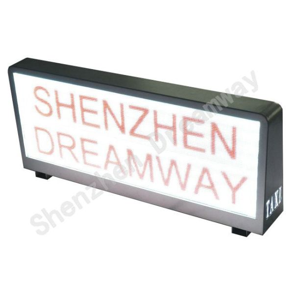 Digital Signage Taxi LED Display Full Color P5 192×64 Pixels Screen Resolution