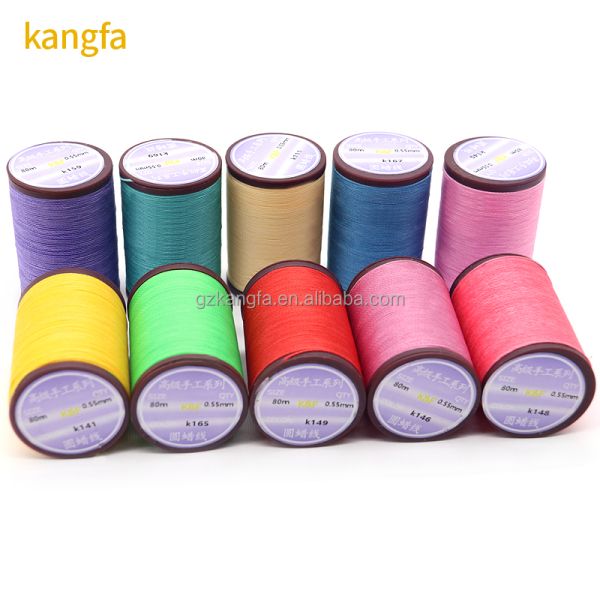 200m Kangfa 210d 0.35mm Wax String for Hand Sewing Leather Cone Plastic Material