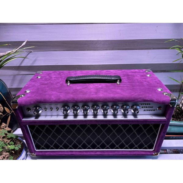 Custom Dumble CLONE Steel String Singer Head 20W 50W 100W with Suede Brown Color, Grand Amplifier SSS Model