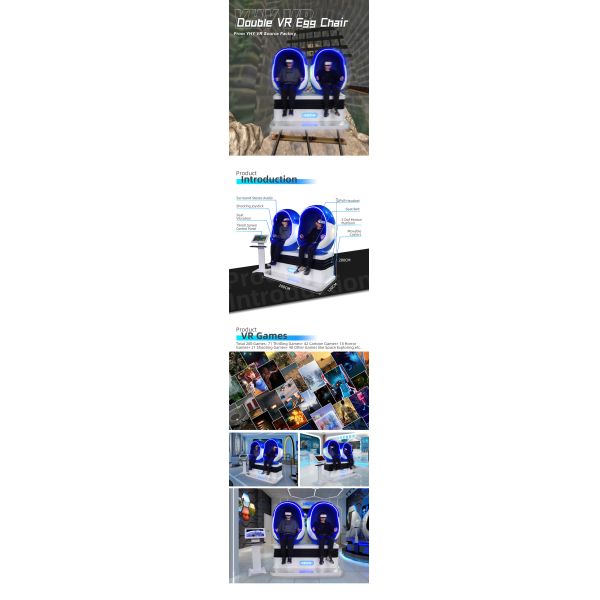 Arcade Machine 9D VR Roller Coaster Egg Chair Shooting Cartoon Games Simulator