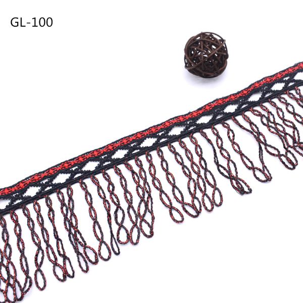 Eco Friendly Long 4 Grade Polyester Silk Fringe Trim