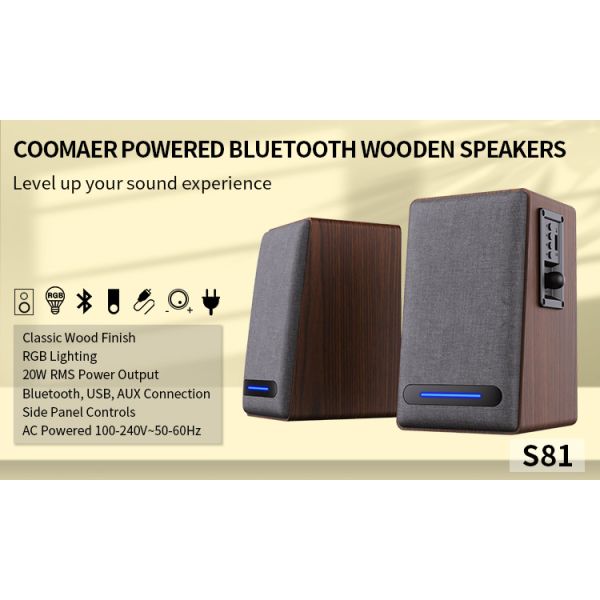 High Sensitivity Mini Bookshelf Speakers With Good Bass AC 220V