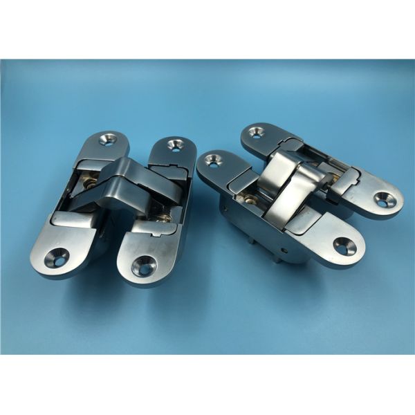 Zinc Alloy Adjustable 3D 180 Degree Concealed Hinge Right Open 30x110 mm