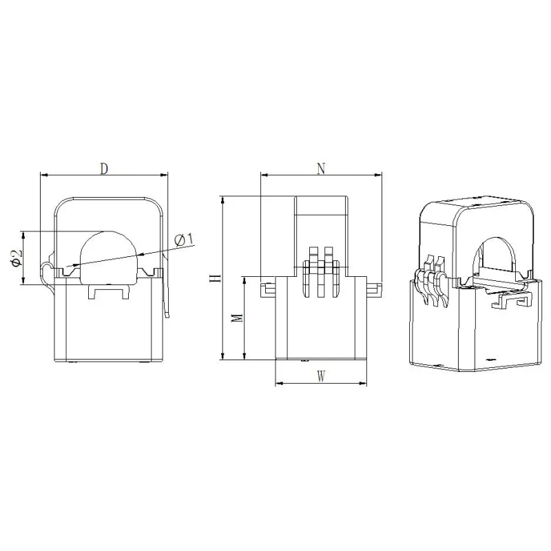 Silicon Steel Split Core Current Transformer OEM 5A
