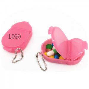 China Pink Mini Medicine Box Small Plastic Box Keychain Logo Ccustomized on sale