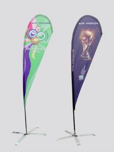 China Outdoor beach flag advertising feather shape custom size custom flags banners on sale