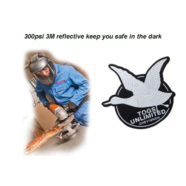 Debossed 300psi 3M Reflective Labels Iron On Patches For Jeans