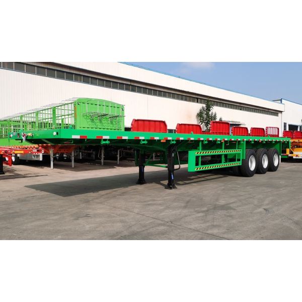 3 Axle 20/40 Foot Container Flatbed Semi Trailer
