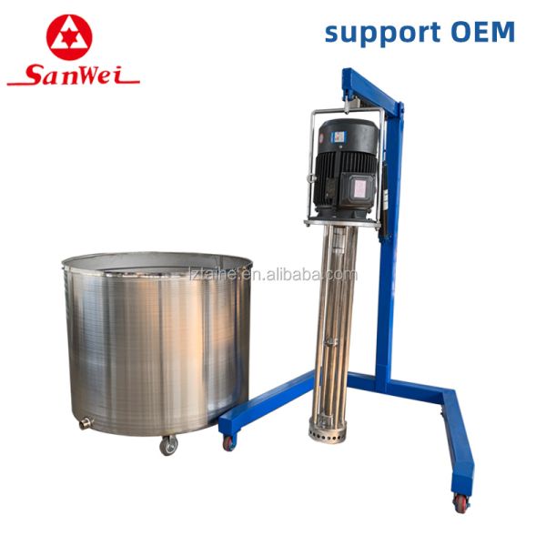 15 kW High Shear Lifting Homogenizer Emulsifying Mixer for Cosmetic Cream Soap