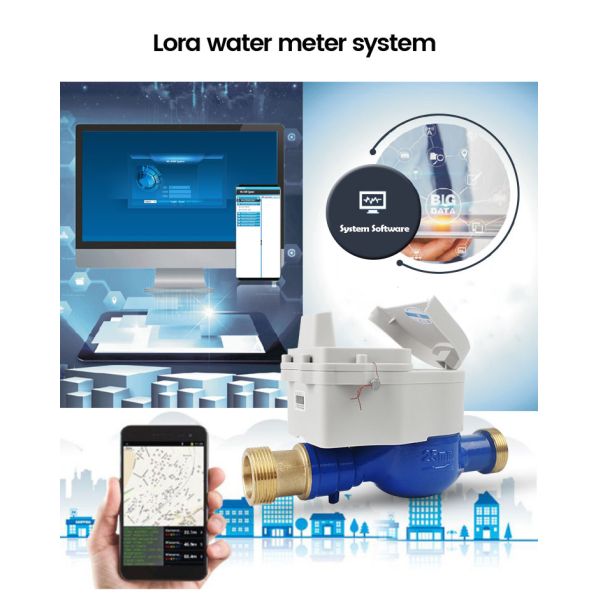 Brass Lora Water Meter 25mm Wireless Not Wifi Water Meter