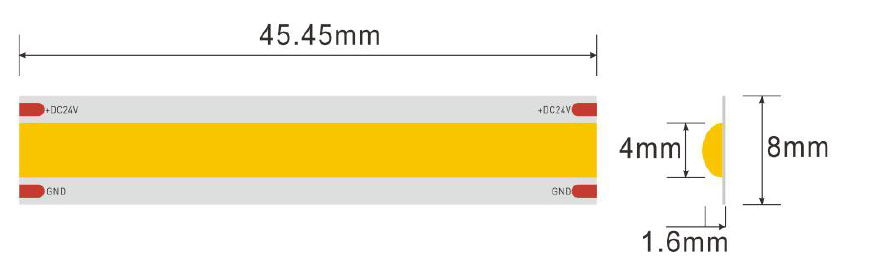 LEDCORP RGBCCT COB Flex strip 24V IP20 IP65 IP67 3000K to 6000K