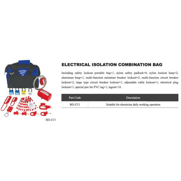 Departmental And Group Master Lockout Kit , Electrical Isolation Combination Bag