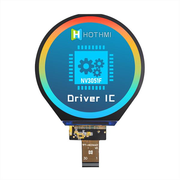 3.4 Inch IPS 800x800 Round Screen TFT Display Panel For Industrial Control