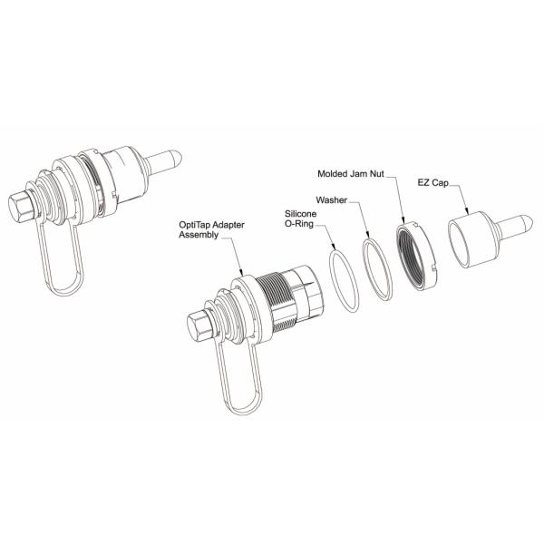 FTTH OptiTap Hardened SC Adapter Big Type IP68 Waterproof