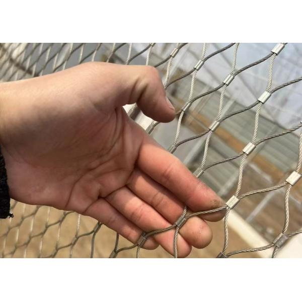 304 Stainless Steel Rope Net Cable Mesh 75mm Diamond For Climbing Net