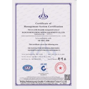 Henan Ascend Machinery Equipment Co., Ltd. Certifications