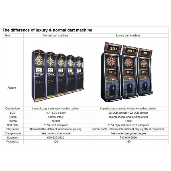 Amusement Electronic Dart Game Machine Double Screens For Kids And Adult