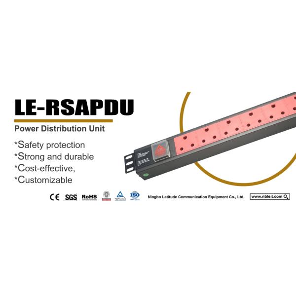 IP20 Protection Level Server Rack RSA PDU Input Voltage 16A Output Current For Data Centers