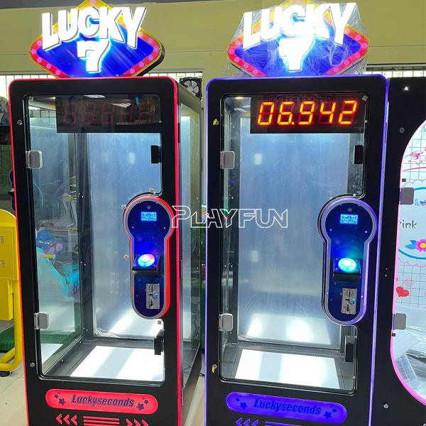 Playfun Lucky 7 Prize Machine Count Time Challenge Machine Cut Big Doll Toy Vending Game Machine