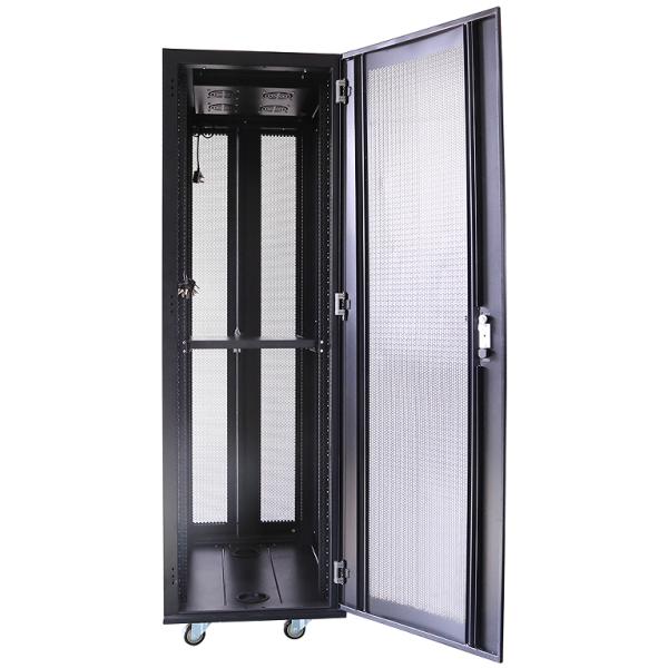 32U 800mm Depth SPCC Cold Rolled Steel Network Cabinet With Double Open Door