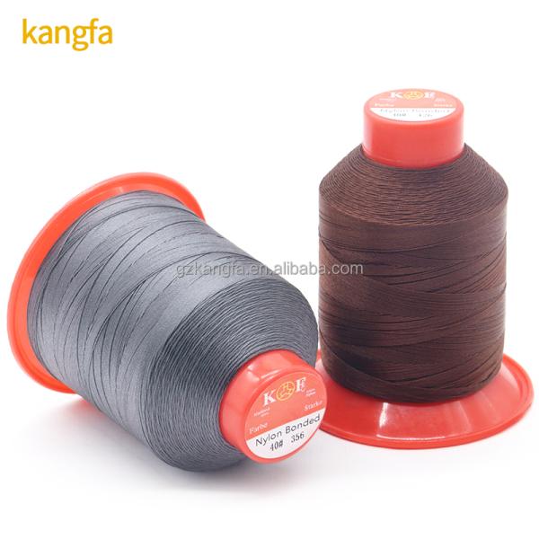 240 Colours Kangfa High Tenacity Nylon 210d/3 Nylon 66 Bonded Thread Nylon Bonded Sewing Thread