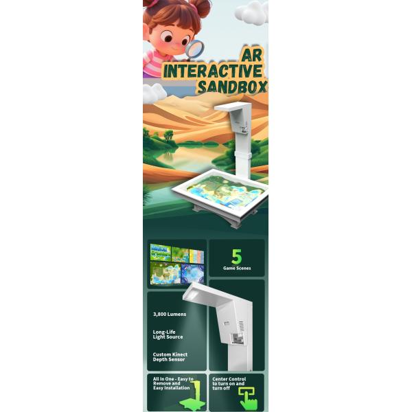 5 Themes Interactive Sand Table Game AR Augmented Sand Box Multi Scene