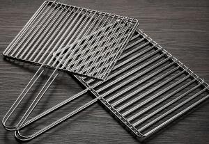 China Folding Rust Proof Bbq Grilling Basket Stainless Steel Bbq Net Mesh For Fish on sale