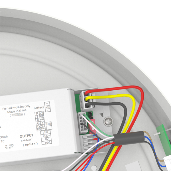 IP65 LED Oyster Light Fixture Selectable CCT White Finish With ON OFF Microwave Sensor