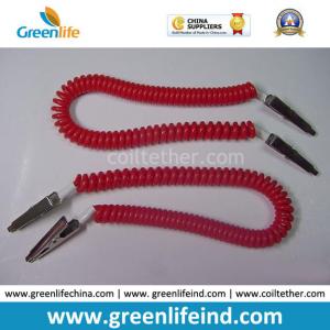 China Retractable Bib Clip Elastic Plastic Coil Cord Rope Strap Lanyard on sale