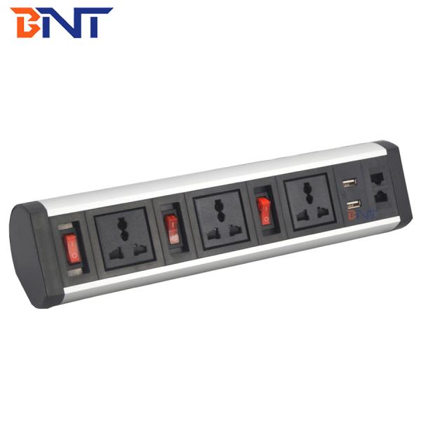 Office clamp on table dual usb charger desk table clip clamp socket for office furniture