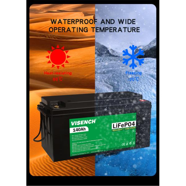 Visench Energy Storage 12V 140Ah RV Lithium Iron Phosphate Battery 12V Lifepo4 Battery