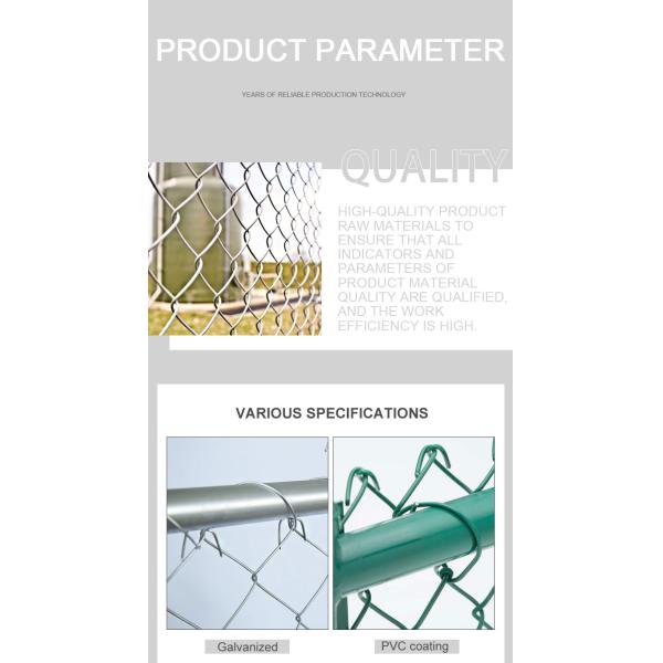 Easy Install Pvc Coated Chain Link Mesh Fence Uniform Mesh Size 50*50 Or 60*60mm