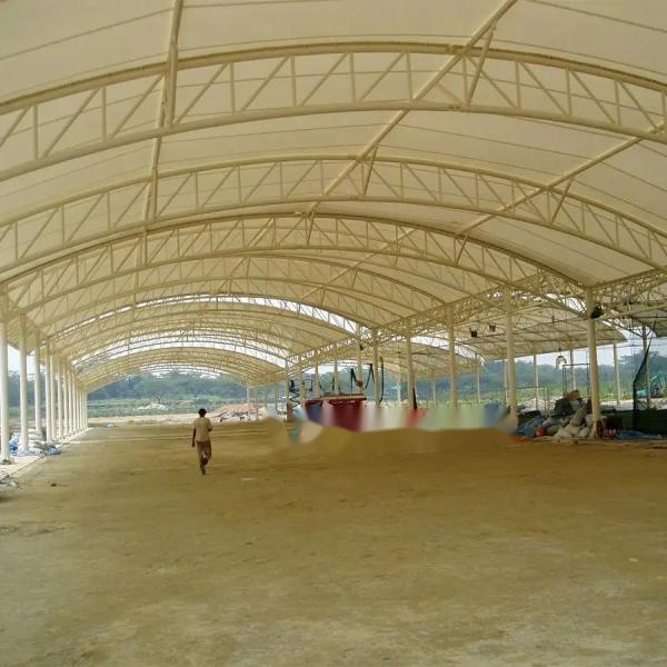 Q235 Tension Membrane Structure Building PU 0.6mm Roof Waterproof