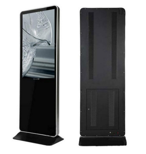 43 inch lcd screen display vertical digital signage kiosk on wheels for office lobby