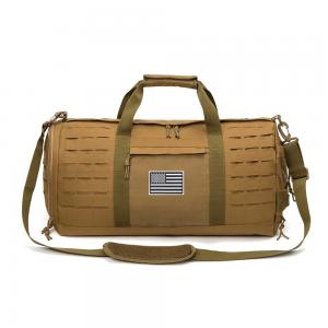 Quality Tan Color Durable Duffel Bag 40L Sport Gym Bag With Anti Slip Mat for sale