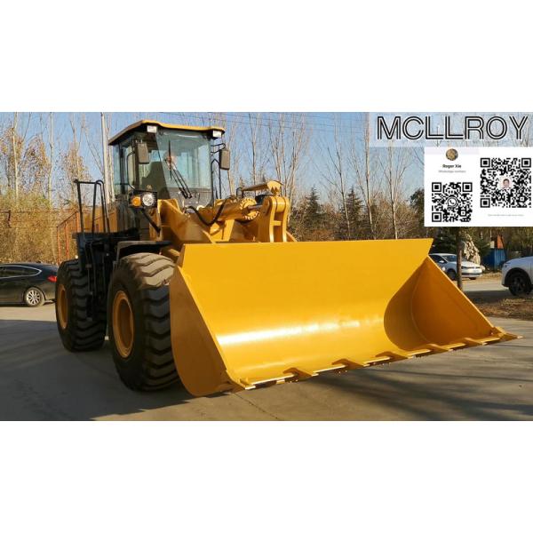5 Ton Heavy Duty Wheel Loader Front End With 3m3 Bucket 30 Degree Gradeability