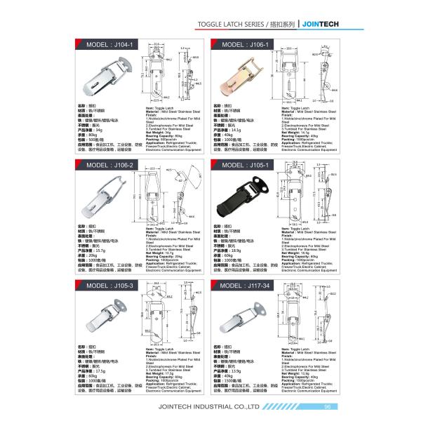 180kg Milled Steel Spring Loaded Hasp For Clamping Toolbox