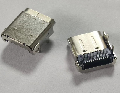 24 Pin USB C Type Female Connector DIP+SMT 3.4 Front Plug And Back Patch For Charging Cable